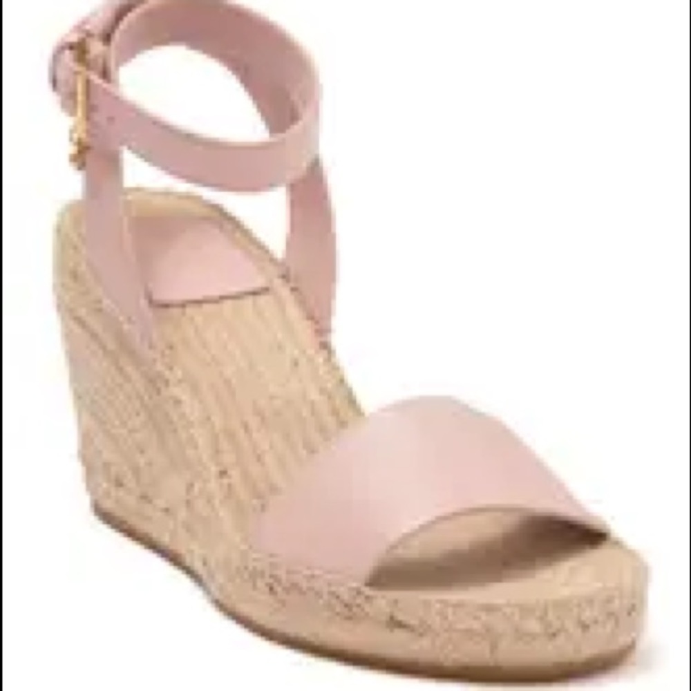 Tory Burch Laurel Wedge Espadrille pink 6.5